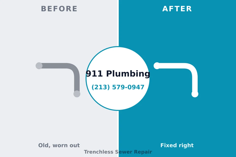 Before and after: plumbing repair Laurel Lake, NJ
